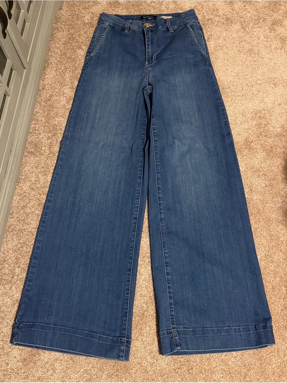 BCBGeneration Deep Blue Wide-Leg Jeans